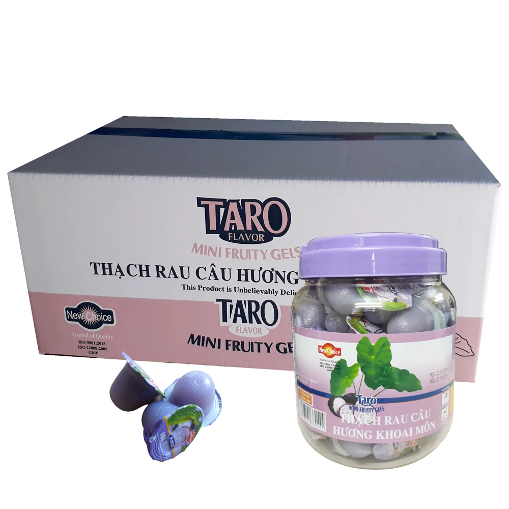 
Taro flavor mini fruity gels jelly from Vietnam High Quality jar 