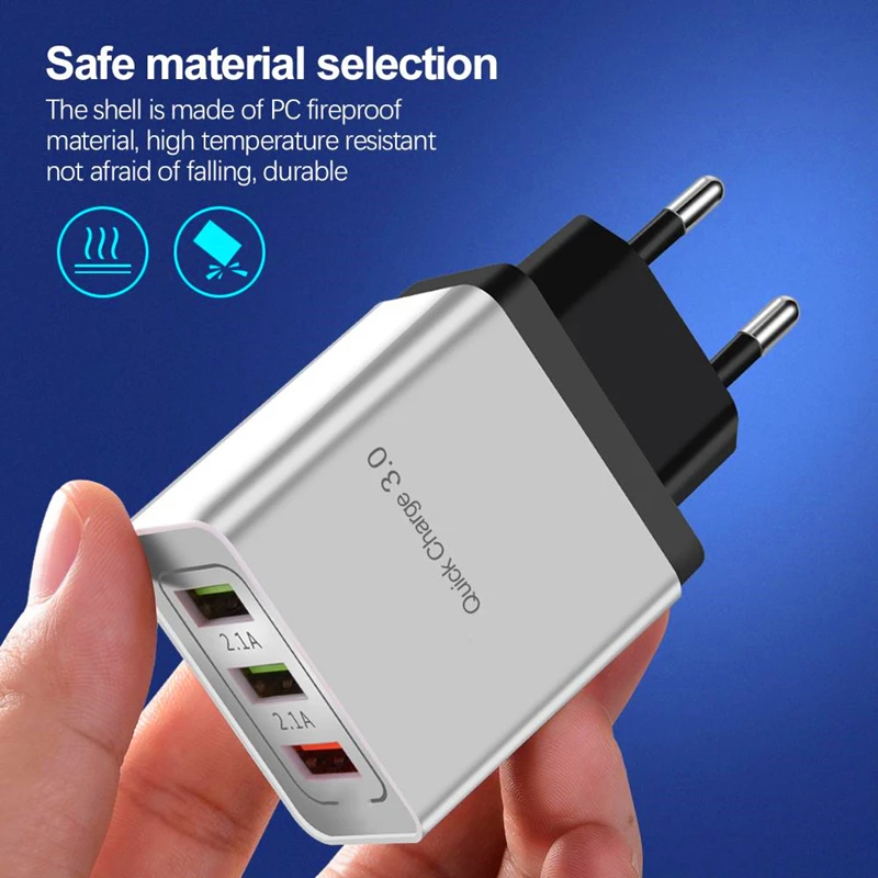 Горячая Распродажа 2019 зарядное устройство USB быстрая зарядка 3 0 быстрое QC3.0 настенный USB-адаптер для внешнего аккумулятора портативный мобильный