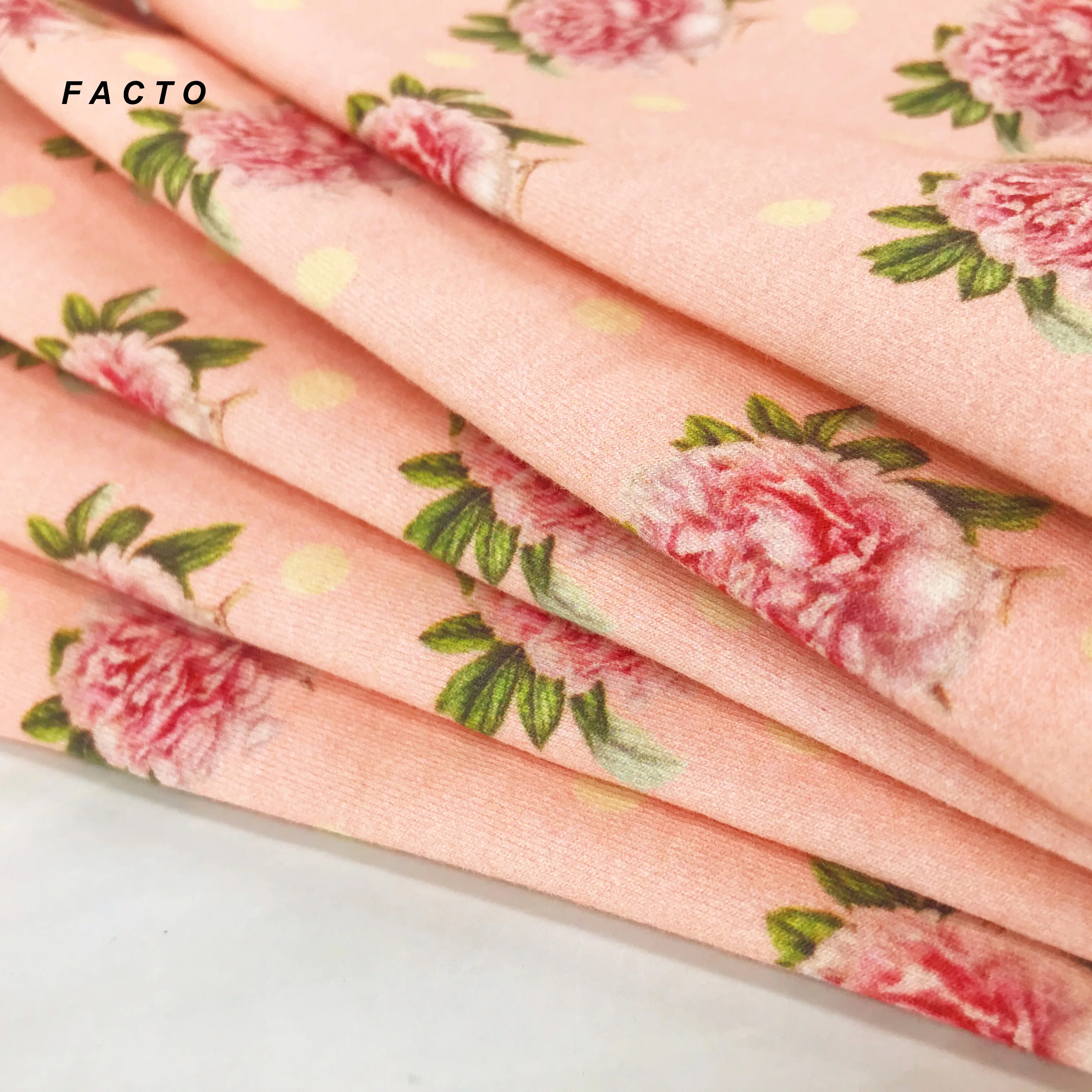 China Manufacturer Shrink Resistant Floral Knitted Fabric Digital Printing Exquisite Cotton Lycra Fabric