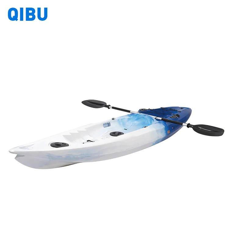 QIBU Good quality canoe single sit on top fishing kayak customized logo LLDPE 2.69m kayak sea kayak