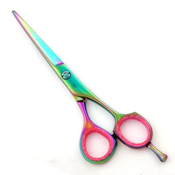 Professional Hair Cutting Scissors German Stainless Steel Multi Color Titanium Coating Shears, Razor Shears Used In Hair Salons