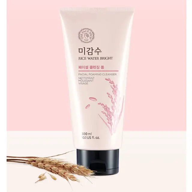 Face wash cleanserTHE FACE SHOP Rice Water Bright Cleansing Foam Skin care Korean cosmetic