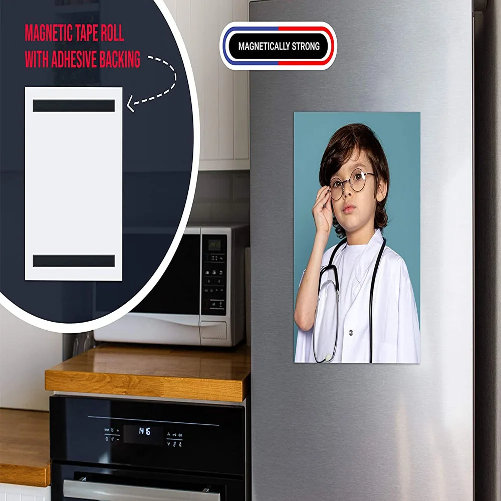 Рулон магнитной ленты с клейкой основой сверхпрочная и Липкая лента помощью гибких магнитов 30 мил 5 дюймов 25 футов