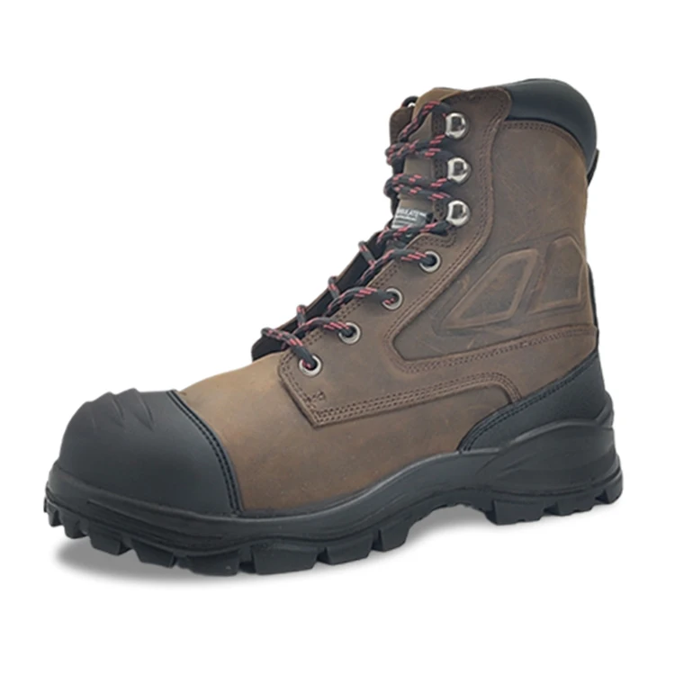 wholesale top quality oil resistant electrician anti slip food production leather steel plate safety work shoes for men