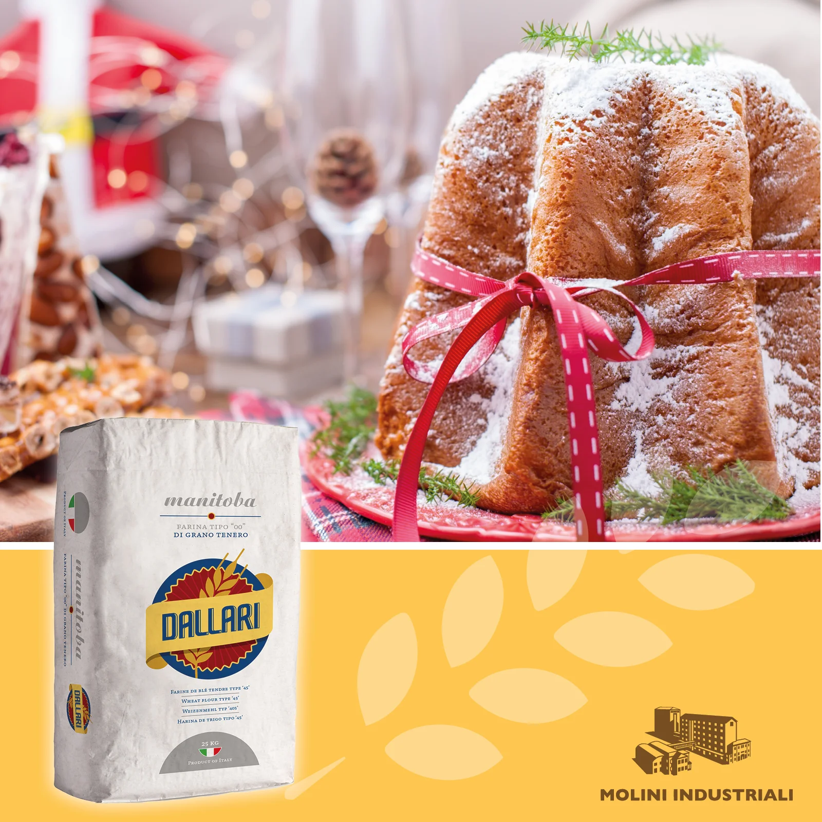 DALLARI провинции наивысшего качества в итальянском стиле; Мягкая пшеничная мука для макаронных изделий предприятий общественного питания муки 25кг