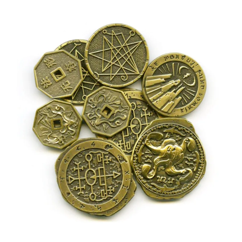 
Manufacture custom made board game play metal coins 