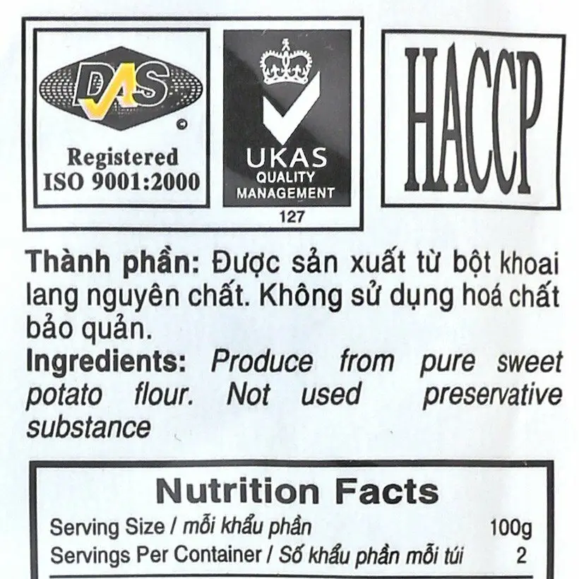 BichChi сладкий картофель вермишель Company оптовая продажа 100% натуральный материал