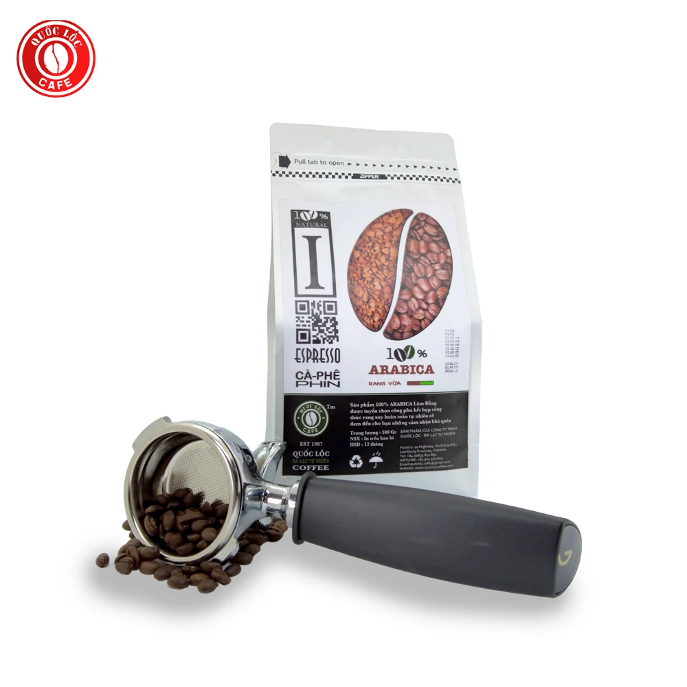 Упаковка в пакет 100% Arabica горячего воздуха жареного типа сладкий мягкий вкус цитат Loc кофе из Вьетнама