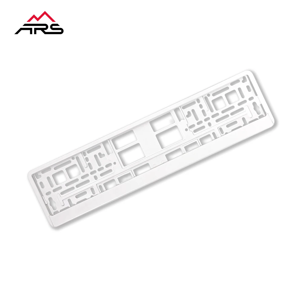White plastic license plate frame / holder European standard