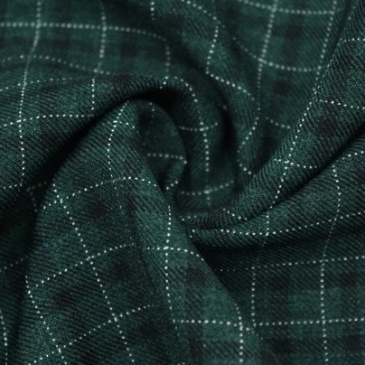 
STOCK SALE 2 Way Stretch Polyester Viscose Fabric Twill Plaid Woven Fabric Mechanical Stretch for Shirts Suits Clothing 