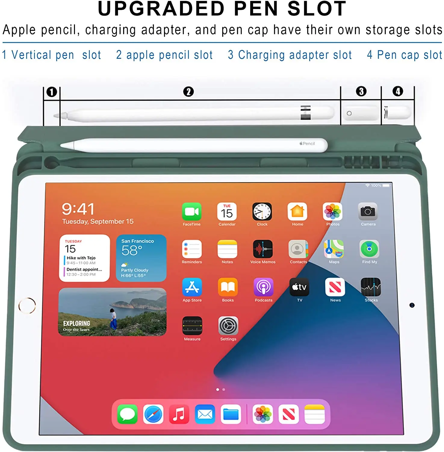 2021 Tablet cover For iPad 7th 8th 9th 10.2 Case with pencil slot Shockproof Soft Silicon Back Cover For pro 11 pro 12.9 case