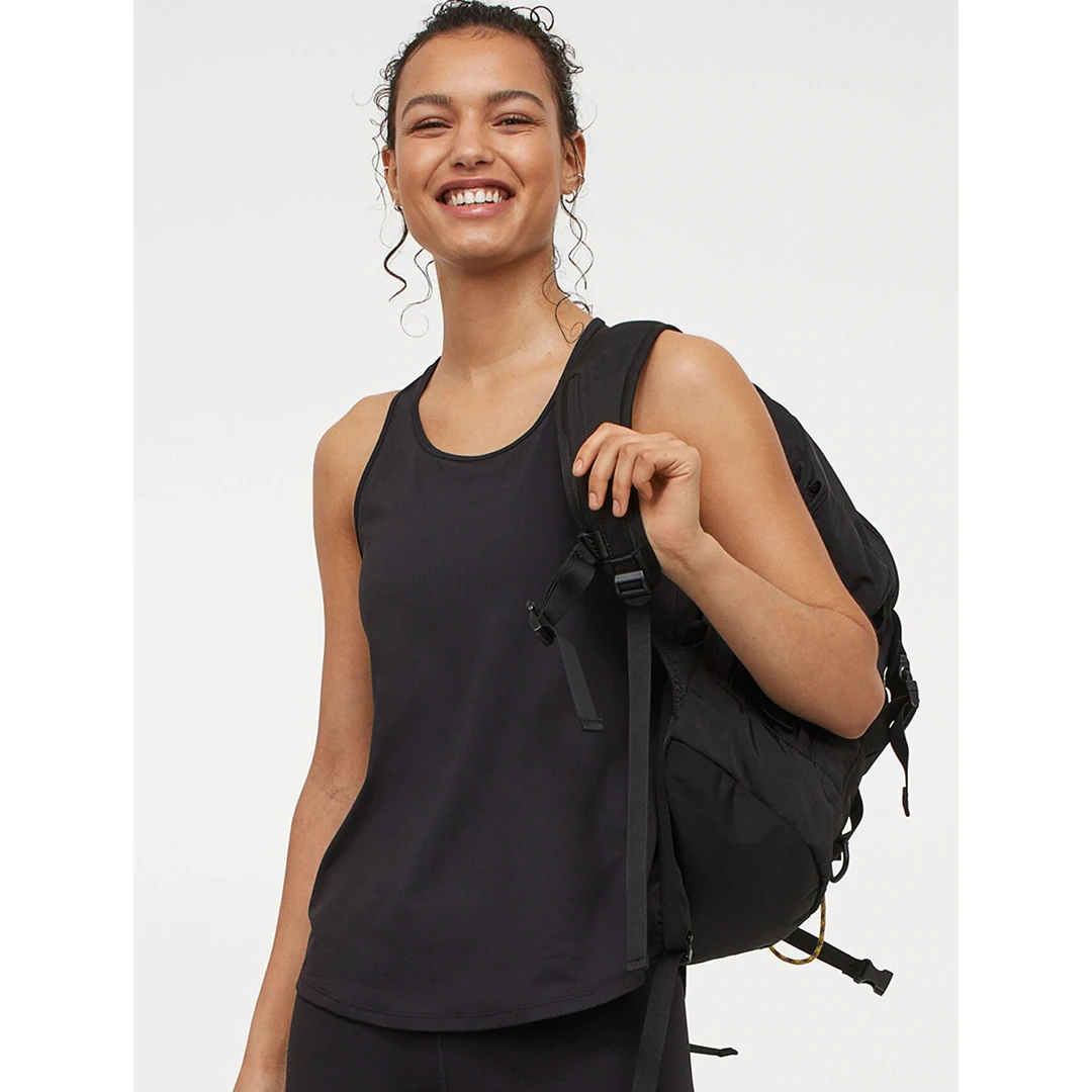  Новая модная тренировочная майка для тренажерного зала сексуальная женская спортивная укороченная Женская с резинкой на спине