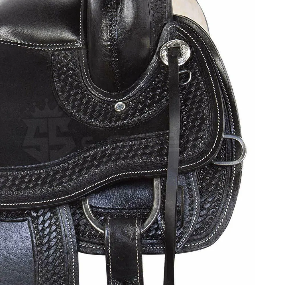 Top Quality Soft Leather Horse Saddle Riding Saddle Set  Seat racing Horse Saddles