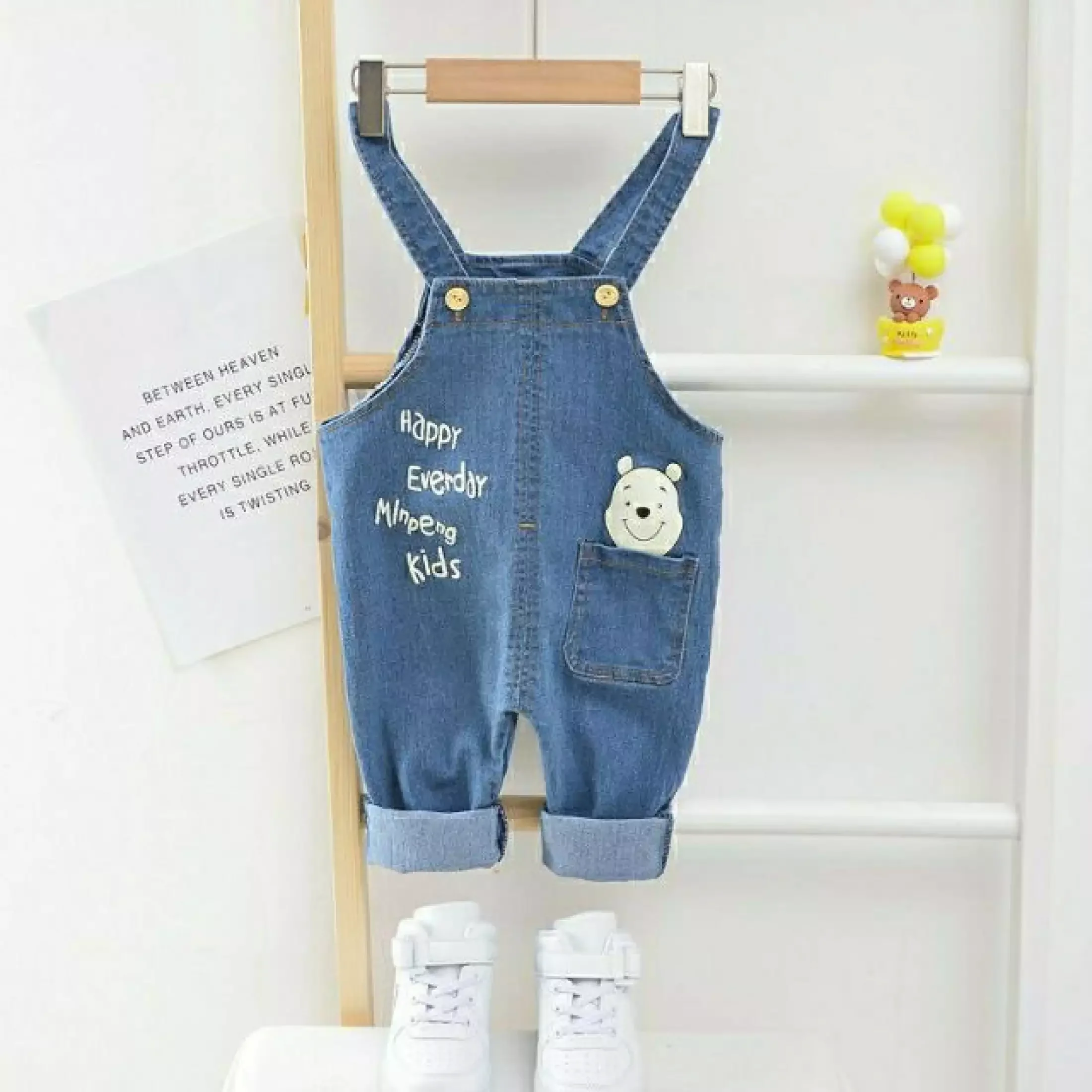 
Polyester and Cotton Colorful Denim Infants Toddlers Overalls Rompers For Autumn 