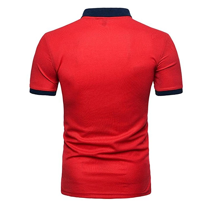 Men Polo Shirt Short Sleeve Contrast Color New Clothing Street wear Casual Fashion Oversized Logo