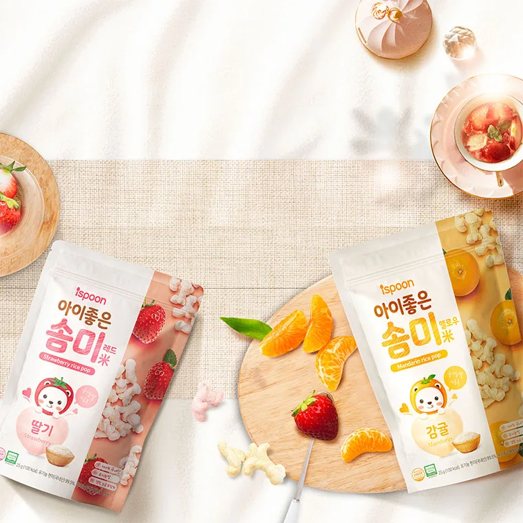 
Baby Food Heart Rice Snack Strawberry (Korean Baby cute Snacks) sweety SNACKS CUTE Soft Lovely Rice Snack SOMMI 