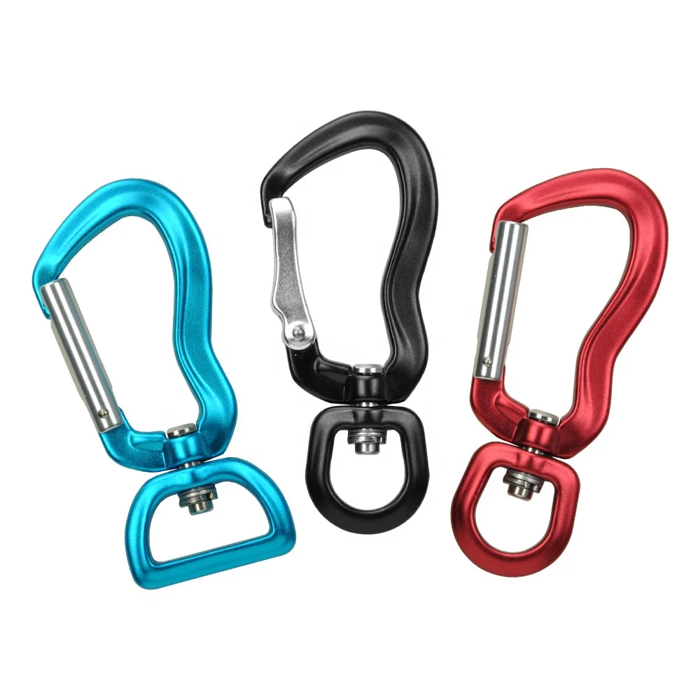 Wholesale Multitool Swivel Aluminum Carabiner Hook Swivel Clips For Pet Dog Leash Hammock