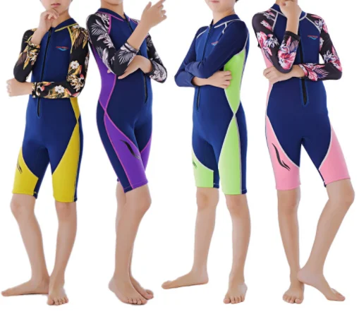 child wetsuit kids youth baby short swimsuit diving suit OEM