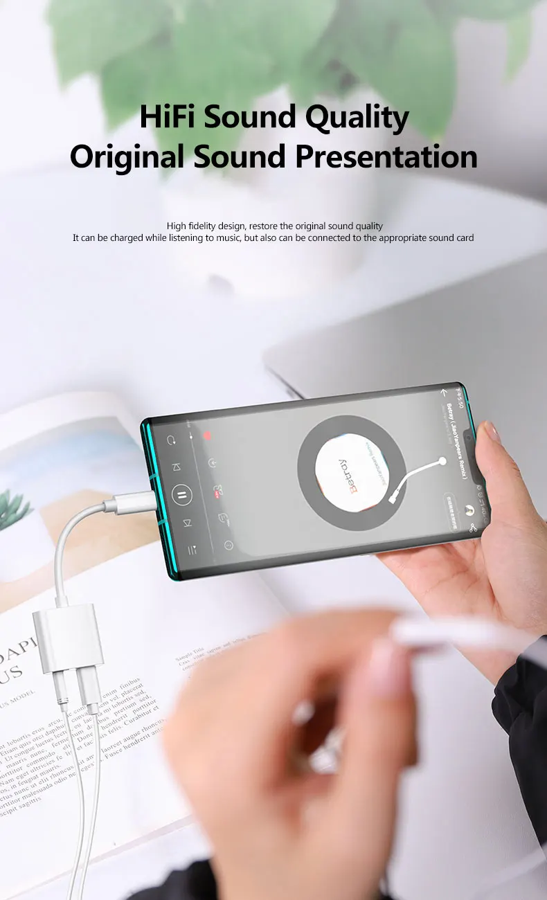 USB-адаптер типа c зарядное устройство аудиокабель 2 в 1 USB Type-c до 3 5 мм адаптер