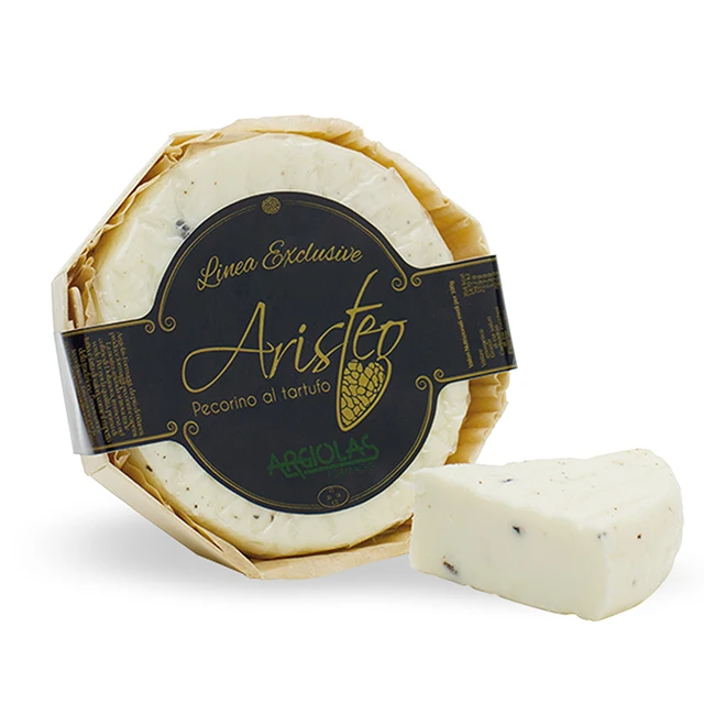 Italian Aristeo al Tartufo Sardinian Cheese Argiolas Formaggi Pecorino Cheese with Truffle Made in Italy