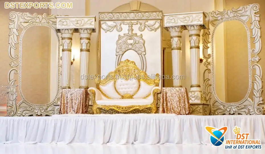 Популярная белая тема свадьба сцена Торонто еврейская принцесса прием ОП Свадебный сценический фон рамка