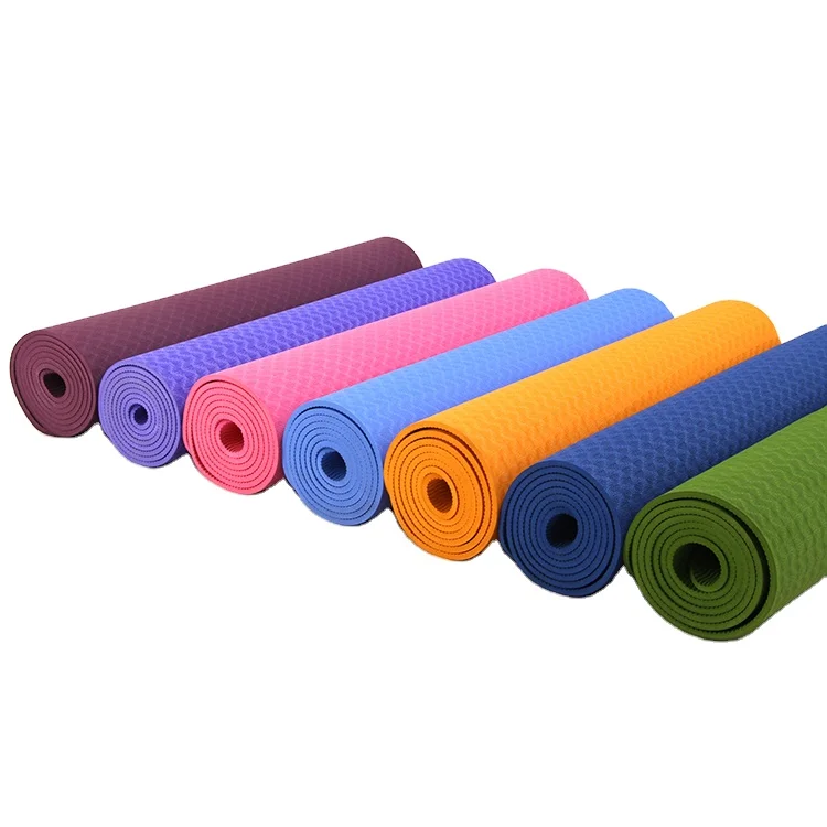 Высококачественный нескользящий коврик для йоги из ТПЭ с индивидуальным логотипом, экологически чистый коврик для йоги, оптовая продажа, Толщина 6 мм, 8 мм