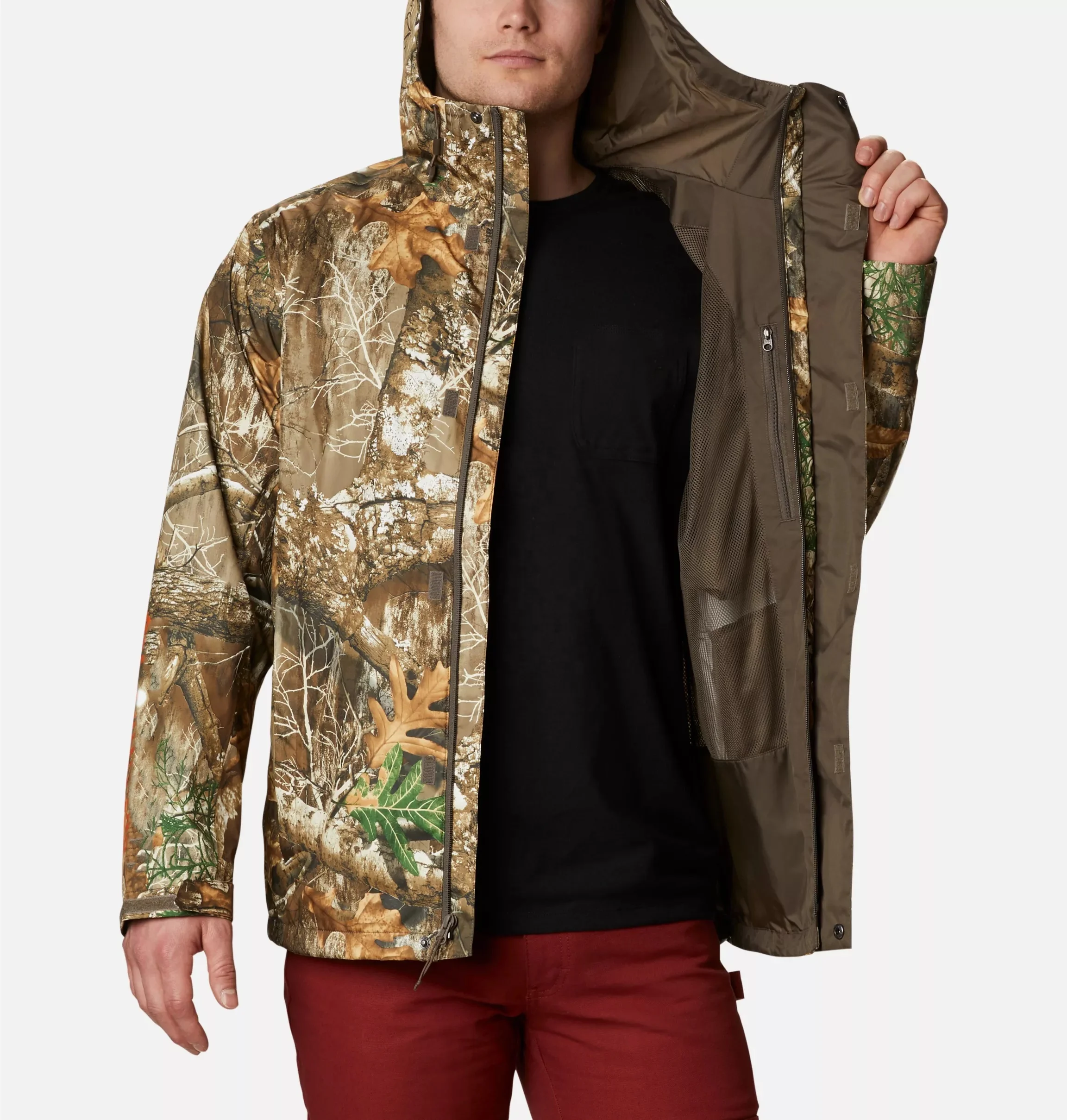Wholesale Camouflage adjustable hood cuff and hem cord Jacket Hooded Warm soft shell puff down Hunting Clothes Jacket men women