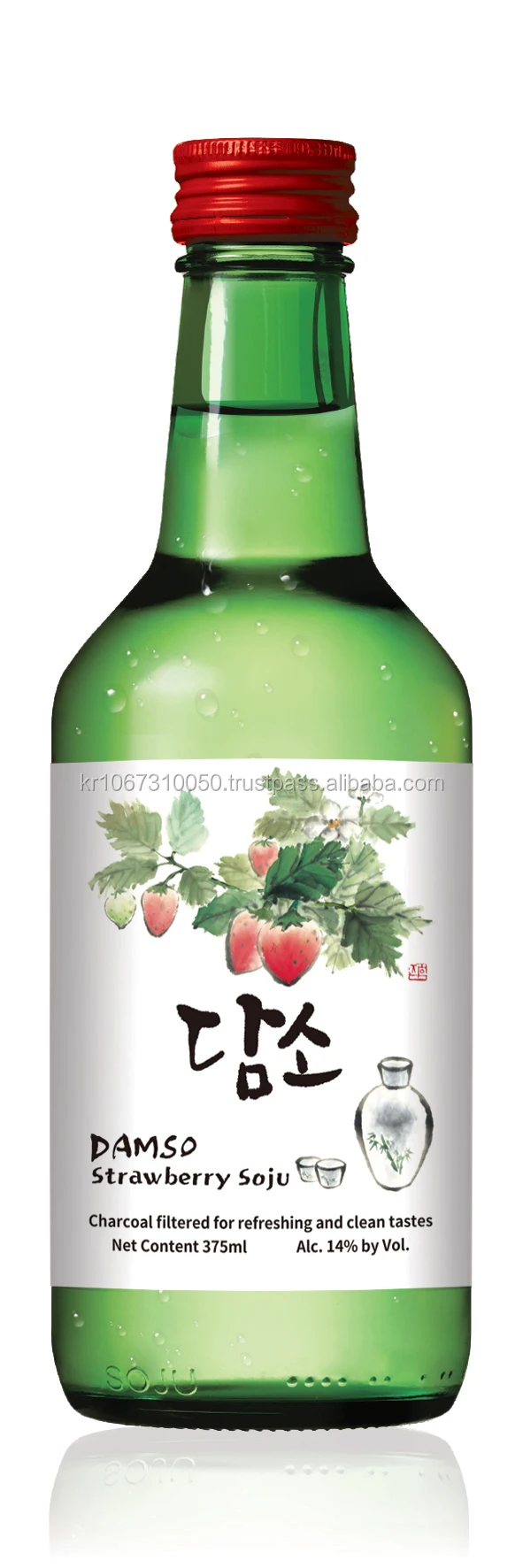 Korea Traditional BBQ Alcohol Beverage Drink Soju DAMSO Various Fruit Flavored 375ml