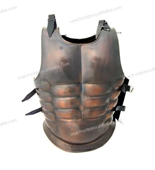 Collectible Roman Use Muscle Armor Solid Antique Finish Leather ARMOUR Die Casting Metal Souvenir Coin Art & Collectible Steel