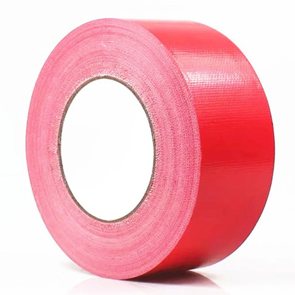 Waterproof Duty 50mm x 50m PVC Cloth Duct Tape in Black White Strong Adhesion for Seal & Carton Sealing Heavy Duty Single Sided