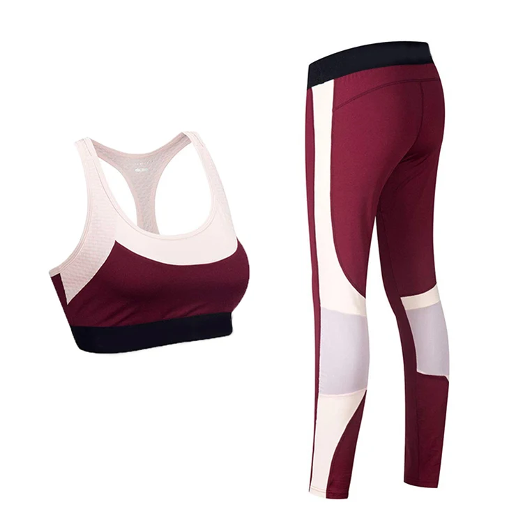 Оптовая продажа хорошее качество Женский комплект для йоги с начесом Быстросохнущий набор бега множеством карманов на молнии легкий