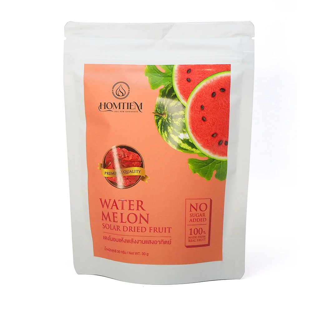Homtiem Water Melon Solar Dried Fruit 1.05 Oz (30g) Vegan, GlutenFree, Non-GMO, No Sugar Added, Nofrtificial Color and Flavor