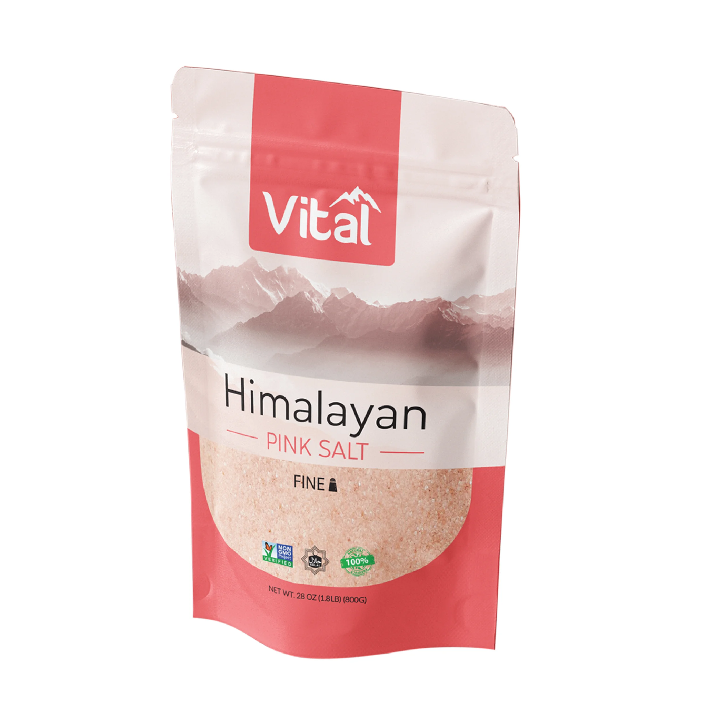 
Himalayan Pink Salt - Fine Standup Pouch 