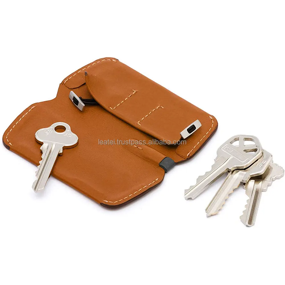 
High Quality Genuine Leather Key Chain Pattern Leather Key Holder Custom leather Key Holder Foldable Key Organizer Pakistan 