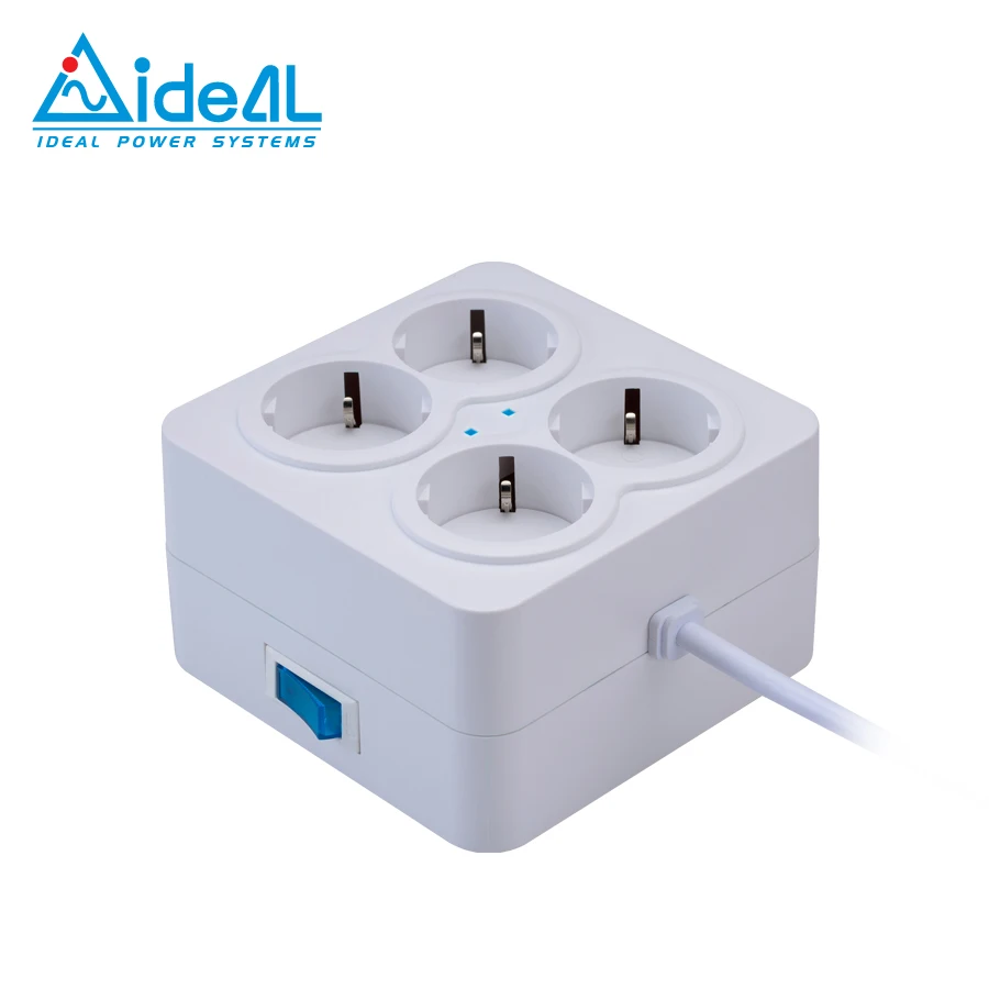 Schuko German outlets surge protector USB 5V/2.4A power strip