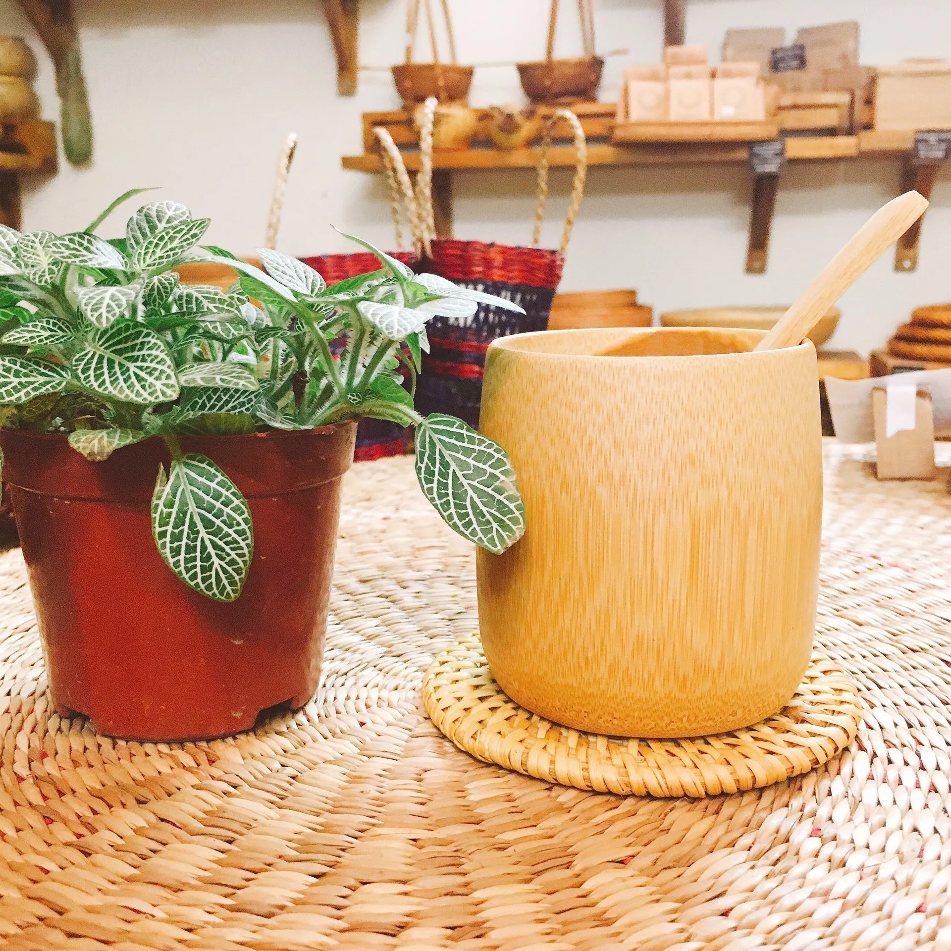 Handmade natural bamboo cups eco friendly original hand crafted bamboo coffee mugs from Vietnam