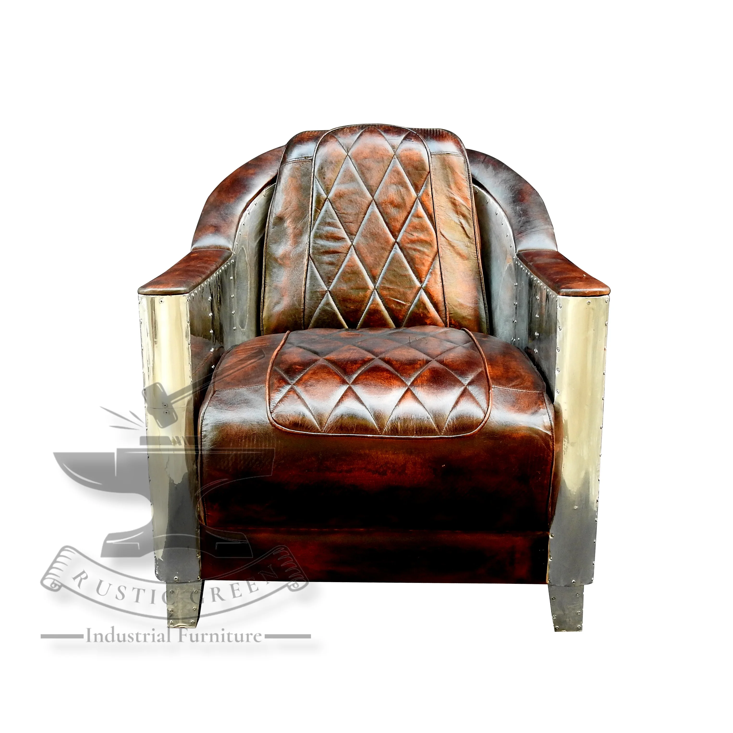 Aviator Leather Single Seater Sofa