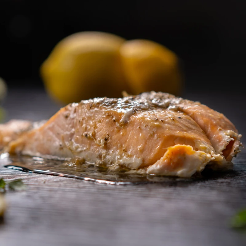 2022 Hot Selling Nutritious Delicious Fresh Seafood Atlantic Seaco Salmon Fillet With Rosemarry Butter