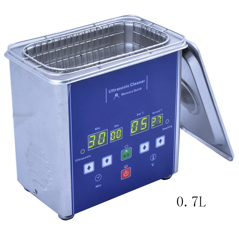 Handy size Digital control panel with heating and touch control key quality assured stainless steel 0.7L Ultrasonic Cleaner