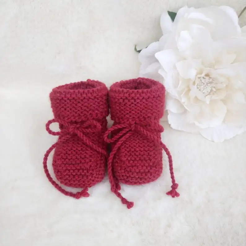  Детские пинетки Y-F Alpaca для новорожденных детские в подарок на праздник вязаная детская одежда
