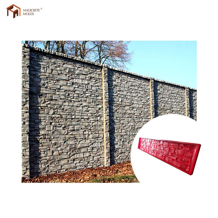 Huge Demanded Exclusive Sale Single Side Fencing Silicone Molds for Concrete Wall
