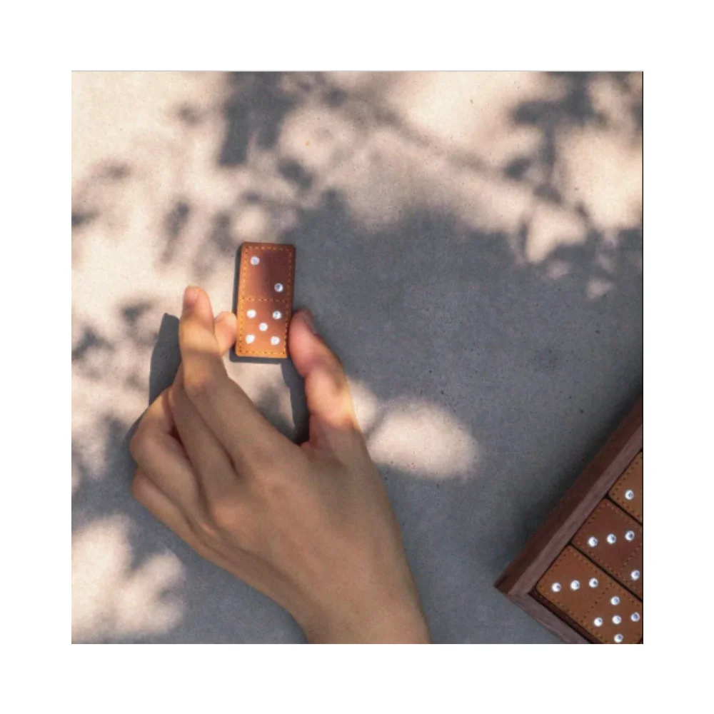 Color Wood Dominoes in wooden box From Vietnam