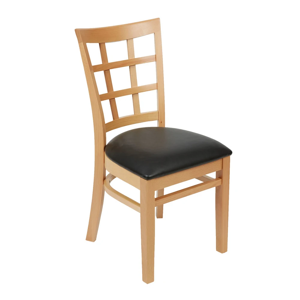 Mkld кресло с окном и спинкой, сверхмощная решетчатая спинка, американский стиль, деревянная крышка, твердая спинка, стул для ресторана, деревянный стол, стул