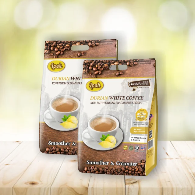 
White Coffee with Durian Flavour High Quality Instant Coffee Powder Special from Malaysia Supplier 