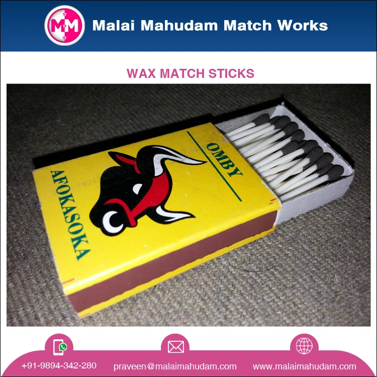Top Quality 30mm Length Splints Size Wax Matches for Wholesale Purchasers / Wax Matches for Bulk sales