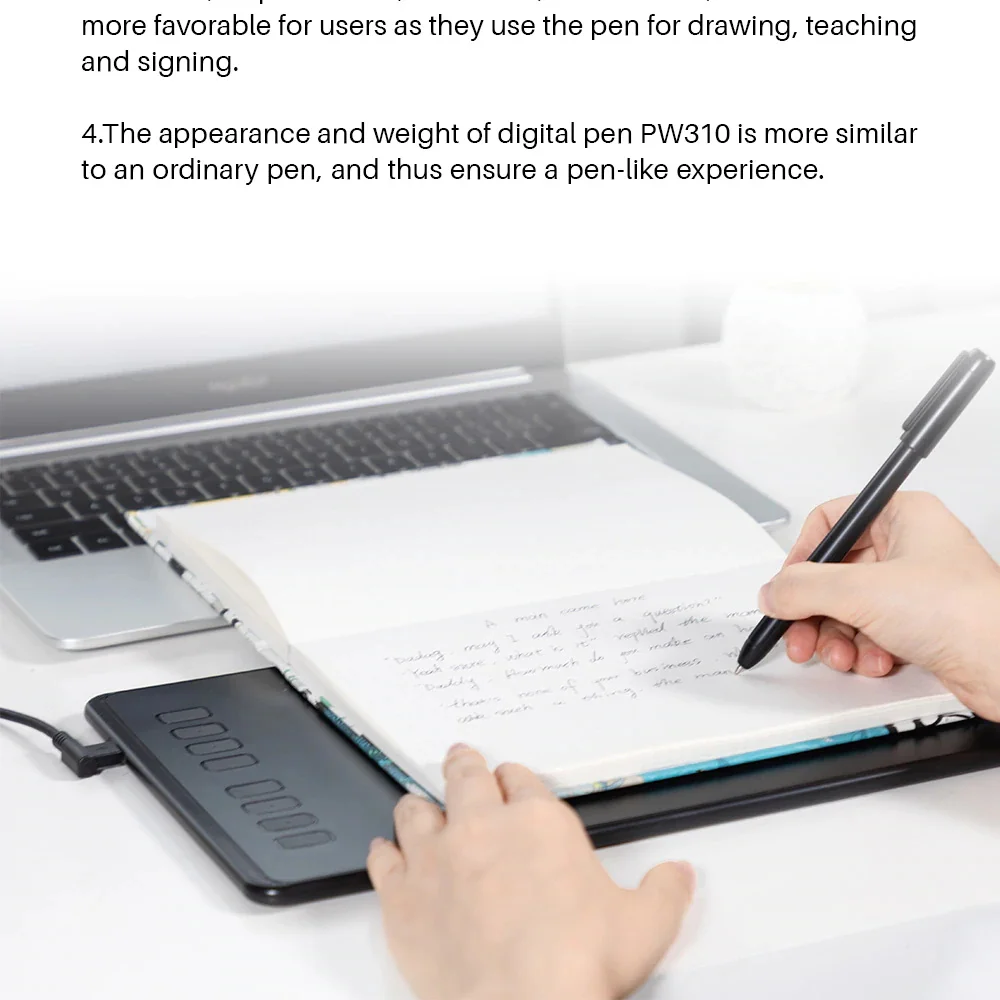 Best seller HUION Scribo PW310 ink pen with refill double use digital drawing pen