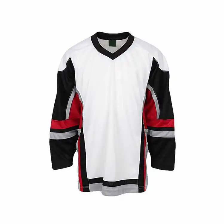 Best Selling Ice Hockey Jersey Unisex In Black Color With Stripes Design OEM