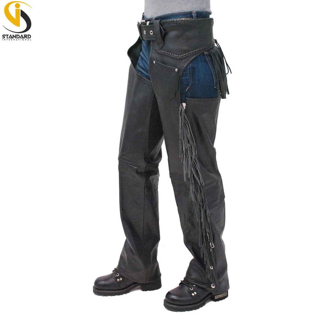 Classic style Horse Riding Top Quality Stylish Leather chaps with Low Rise Double Buckle Chaps