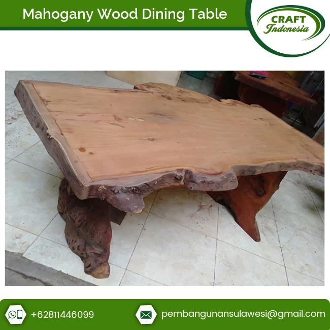 Elegant Design Durable Mahogany Wood Large Dining Table