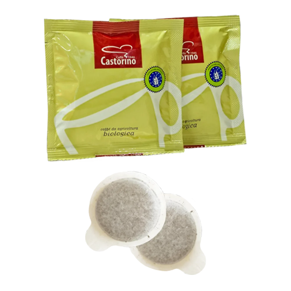 High Quality Italian coffee BIO COFFEE PODS 80% ARABICA Caffe Castorino 50 pz for home / HO.RE.CA.